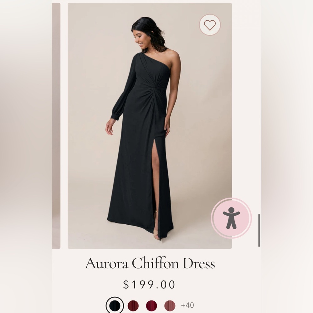 Revelry One-Shoulder Black Dress